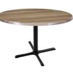 30-Inch Tall Indoor/Outdoor Table with 36-Inch Diameter Natural Round Top, Black Wrinkle Base, and 30 x 30-Inch Diameter Foot 6 30-Inch Tall Indoor/Outdoor Table with 36-Inch Diameter Natural Round Top, Black Wrinkle Base, and 30 x 30-Inch Diameter Foot