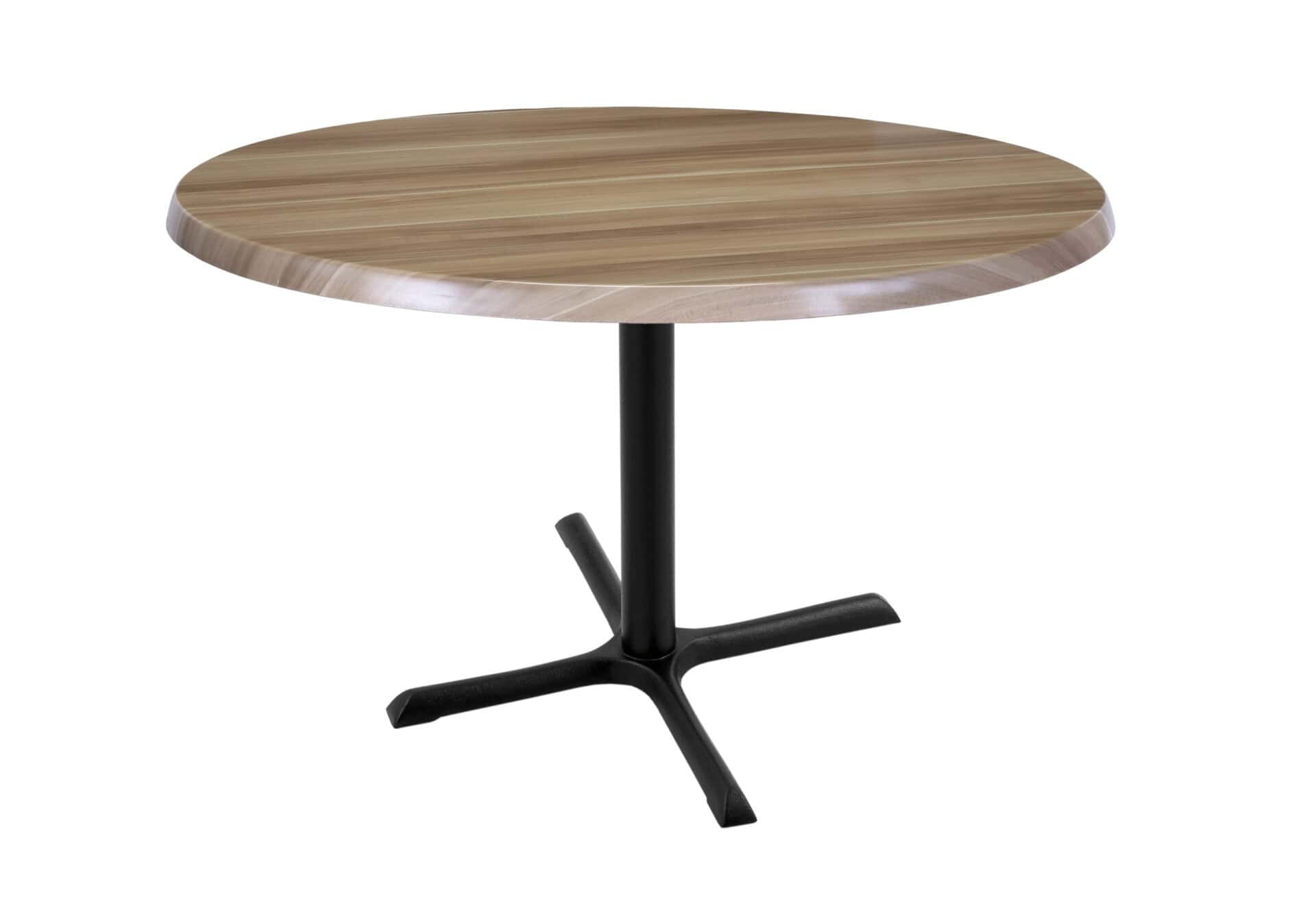 30-Inch Tall Indoor/Outdoor Table with 36-Inch Diameter Natural Round Top, Black Wrinkle Base, and 30 x 30-Inch Diameter Foot 1 30-Inch Tall Indoor/Outdoor Table with 36-Inch Diameter Natural Round Top, Black Wrinkle Base, and 30 x 30-Inch Diameter Foot