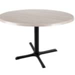 30-Inch Tall Indoor/Outdoor Table with 36-Inch Diameter White Ash Round Top, Black Wrinkle Base, and 30 x 30-Inch Diameter Foot 6 30-Inch Tall Indoor/Outdoor Table with 36-Inch Diameter White Ash Round Top, Black Wrinkle Base, and 30 x 30-Inch Diameter Foot