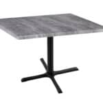 30-Inch Tall Indoor/Outdoor Table with 36 x 36-Inch Diameter Greystone Square Top, Black Wrinkle Base, and 30 x 30-Inch Diameter Foot 6 30-Inch Tall Indoor/Outdoor Table with 36 x 36-Inch Diameter Greystone Square Top, Black Wrinkle Base, and 30 x 30-Inch Diameter Foot