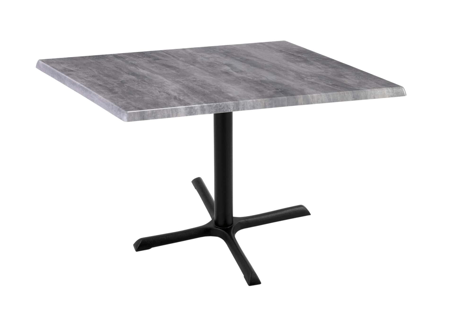 30-Inch Tall Indoor/Outdoor Table with 36 x 36-Inch Diameter Greystone Square Top, Black Wrinkle Base, and 30 x 30-Inch Diameter Foot 1 30-Inch Tall Indoor/Outdoor Table with 36 x 36-Inch Diameter Greystone Square Top, Black Wrinkle Base, and 30 x 30-Inch Diameter Foot