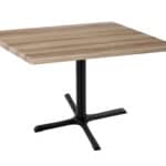 30-Inch Tall Indoor/Outdoor Table with 36 x 36-Inch Diameter Natural Square Top, Black Wrinkle Base, and 30 x 30-Inch Diameter Foot 6 30-Inch Tall Indoor/Outdoor Table with 36 x 36-Inch Diameter Natural Square Top, Black Wrinkle Base, and 30 x 30-Inch Diameter Foot