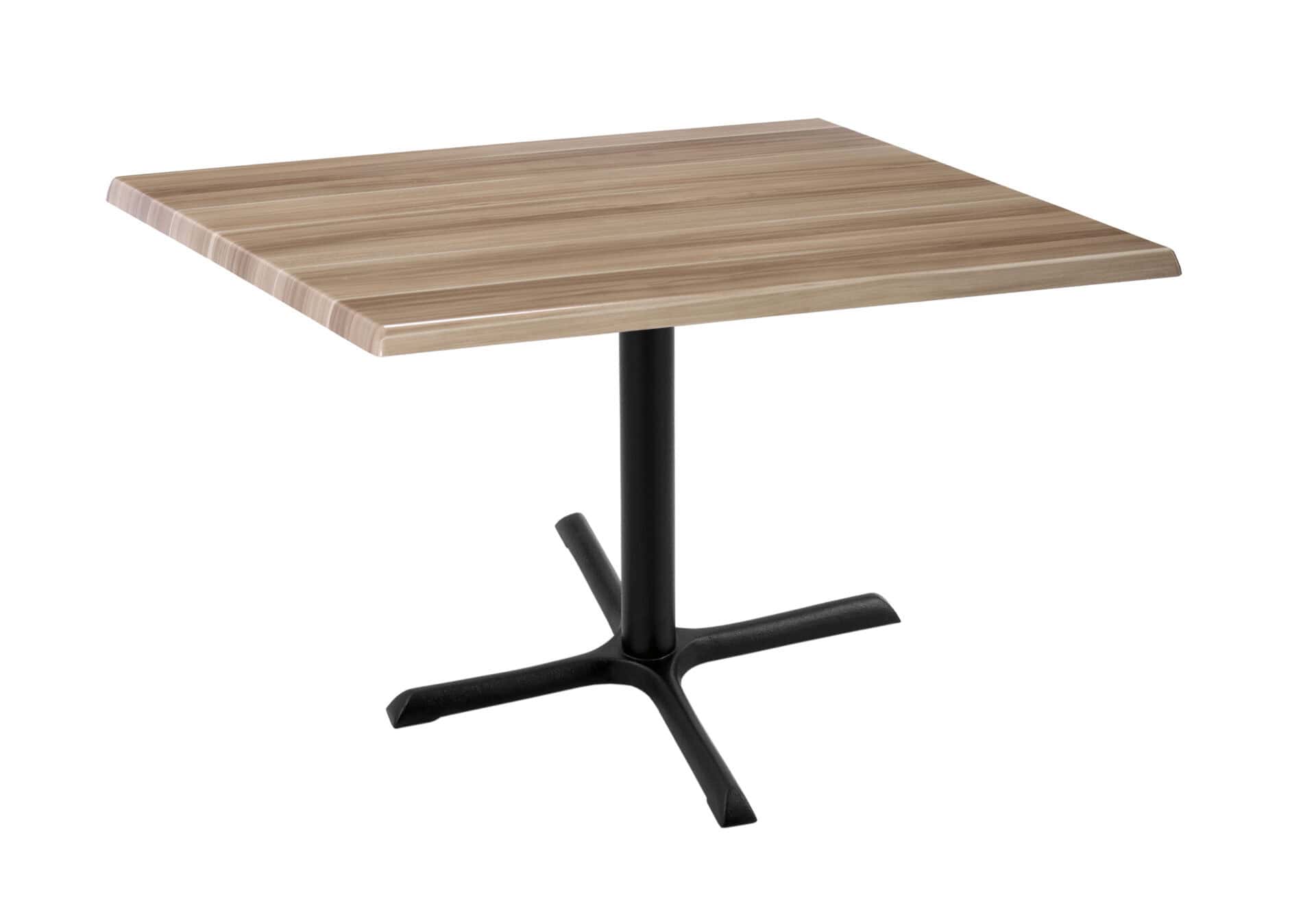 30-Inch Tall Indoor/Outdoor Table with 36 x 36-Inch Diameter Natural Square Top, Black Wrinkle Base, and 30 x 30-Inch Diameter Foot 1 30-Inch Tall Indoor/Outdoor Table with 36 x 36-Inch Diameter Natural Square Top, Black Wrinkle Base, and 30 x 30-Inch Diameter Foot