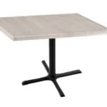 30-Inch Tall Indoor/Outdoor Table with 36 x 36-Inch Diameter White Ash Square Top, Black Wrinkle Base, and 30 x 30-Inch Diameter Foot 6 30-Inch Tall Indoor/Outdoor Table with 36 x 36-Inch Diameter White Ash Square Top, Black Wrinkle Base, and 30 x 30-Inch Diameter Foot