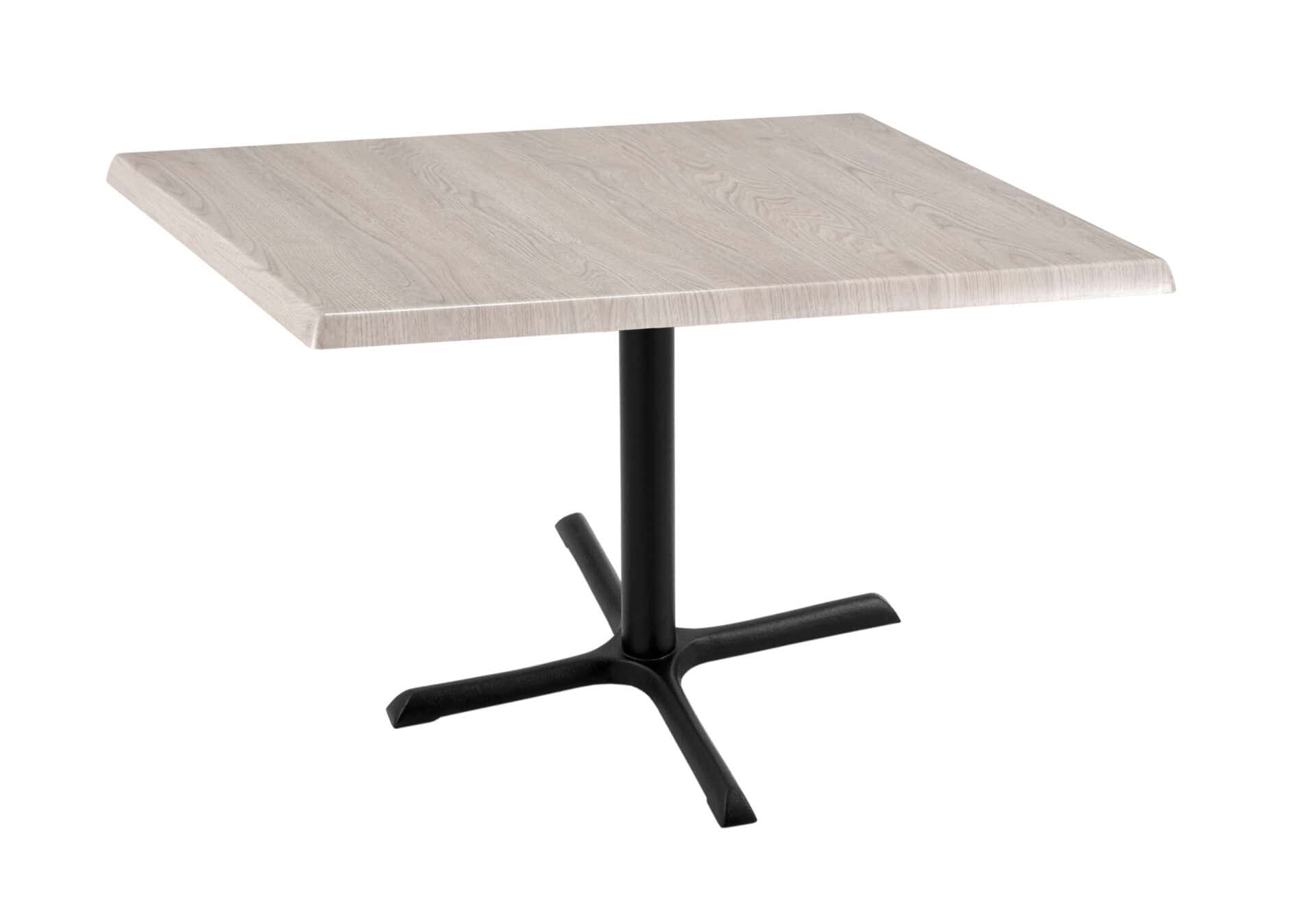 30-Inch Tall Indoor/Outdoor Table with 36 x 36-Inch Diameter White Ash Square Top, Black Wrinkle Base, and 30 x 30-Inch Diameter Foot 1 30-Inch Tall Indoor/Outdoor Table with 36 x 36-Inch Diameter White Ash Square Top, Black Wrinkle Base, and 30 x 30-Inch Diameter Foot