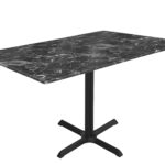 30-Inch Tall Indoor/Outdoor Table with 32 x 48-Inch Diameter Black Marble Rectangle Top, Black Wrinkle Base, and 30 x 30-Inch Diameter Foot 6 30-Inch Tall Indoor/Outdoor Table with 32 x 48-Inch Diameter Black Marble Rectangle Top, Black Wrinkle Base, and 30 x 30-Inch Diameter Foot