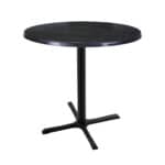 36-Inch Tall Indoor/Outdoor Table with 30-Inch Diameter Black Steel Round Top, Black Wrinkle Base, and 30 x 30-Inch Diameter Foot 6 36-Inch Tall Indoor/Outdoor Table with 30-Inch Diameter Black Steel Round Top, Black Wrinkle Base, and 30 x 30-Inch Diameter Foot