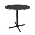 36-Inch Tall Indoor/Outdoor Table with 30-Inch Diameter Charcoal Round Top, Black Wrinkle Base, and 30 x 30-Inch Diameter Foot 6 36-Inch Tall Indoor/Outdoor Table with 30-Inch Diameter Charcoal Round Top, Black Wrinkle Base, and 30 x 30-Inch Diameter Foot