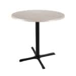 36-Inch Tall Indoor/Outdoor Table with 30-Inch Diameter White Ash Round Top, Black Wrinkle Base, and 30 x 30-Inch Diameter Foot 6 36-Inch Tall Indoor/Outdoor Table with 30-Inch Diameter White Ash Round Top, Black Wrinkle Base, and 30 x 30-Inch Diameter Foot