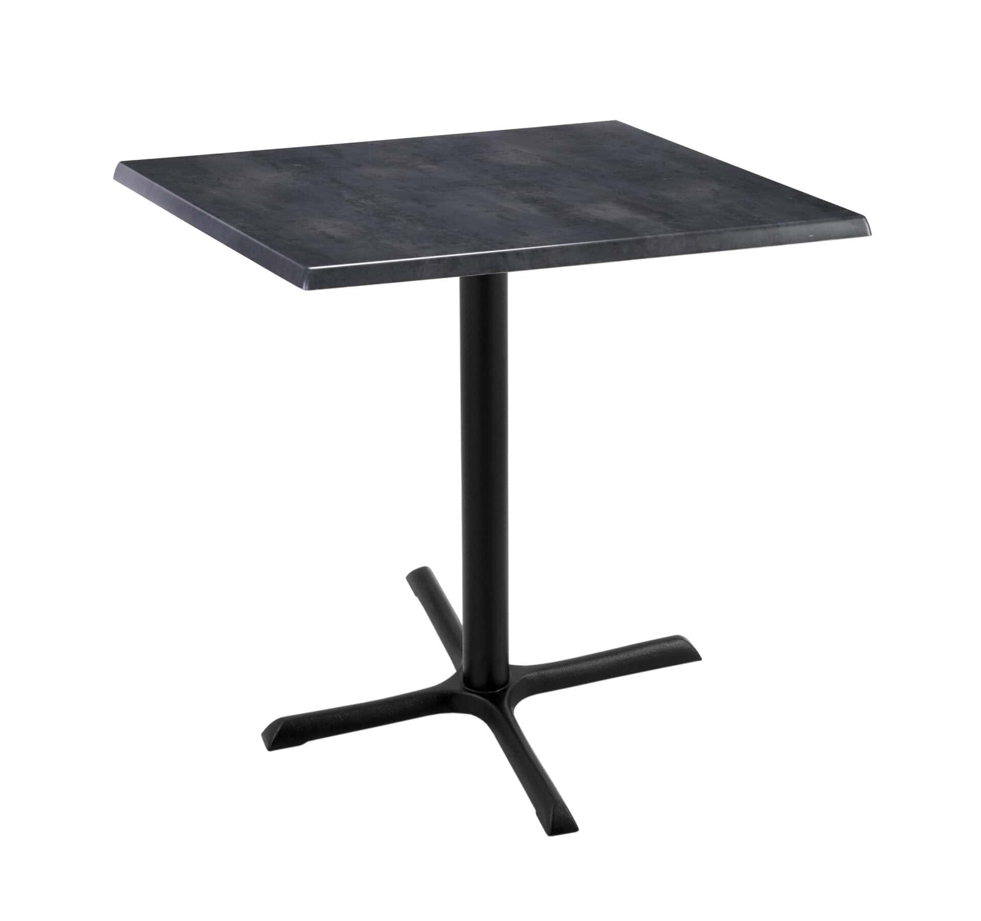 36-Inch Tall Indoor/Outdoor Table with 30 x 30-Inch Diameter Black Steel Square Top, Black Wrinkle Base, and 30 x 30-Inch Diameter Foot 1 36-Inch Tall Indoor/Outdoor Table with 30 x 30-Inch Diameter Black Steel Square Top, Black Wrinkle Base, and 30 x 30-Inch Diameter Foot