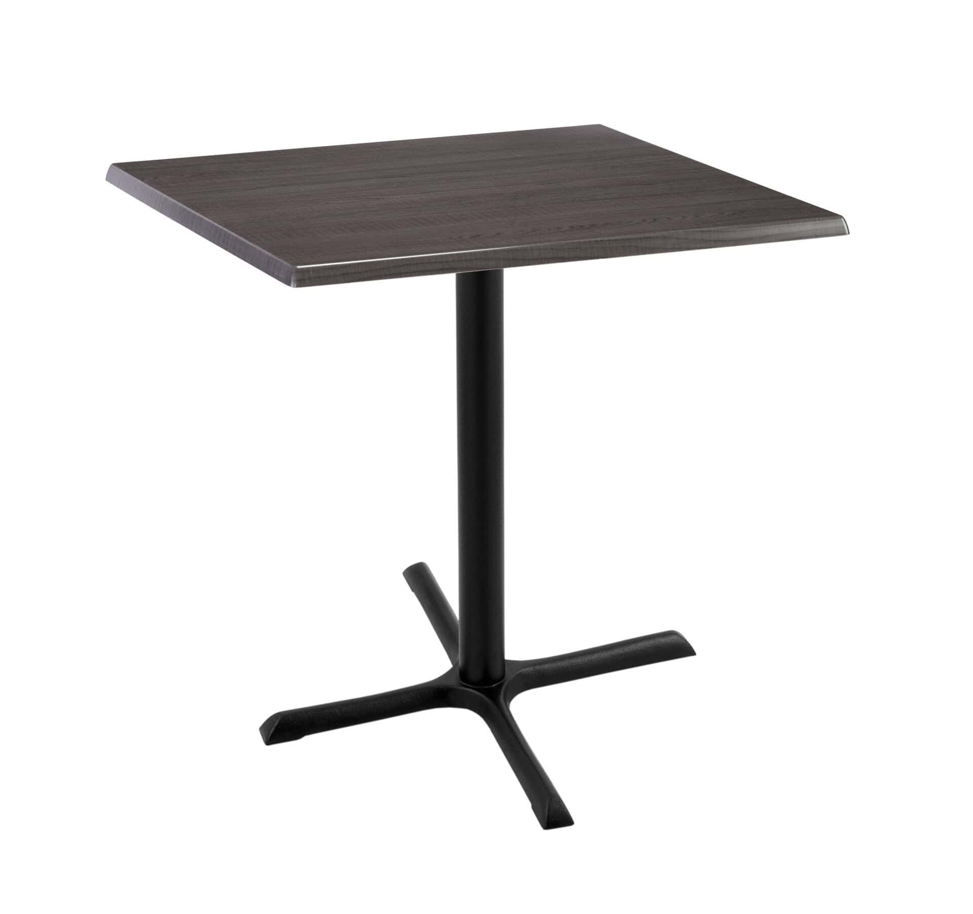 36-Inch Tall Indoor/Outdoor Table with 30 x 30-Inch Diameter Charcoal Square Top, Black Wrinkle Base, and 30 x 30-Inch Diameter Foot 1 36-Inch Tall Indoor/Outdoor Table with 30 x 30-Inch Diameter Charcoal Square Top, Black Wrinkle Base, and 30 x 30-Inch Diameter Foot