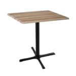 36-Inch Tall Indoor/Outdoor Table with 30 x 30-Inch Diameter Natural Square Top, Black Wrinkle Base, and 30 x 30-Inch Diameter Foot 6 36-Inch Tall Indoor/Outdoor Table with 30 x 30-Inch Diameter Natural Square Top, Black Wrinkle Base, and 30 x 30-Inch Diameter Foot