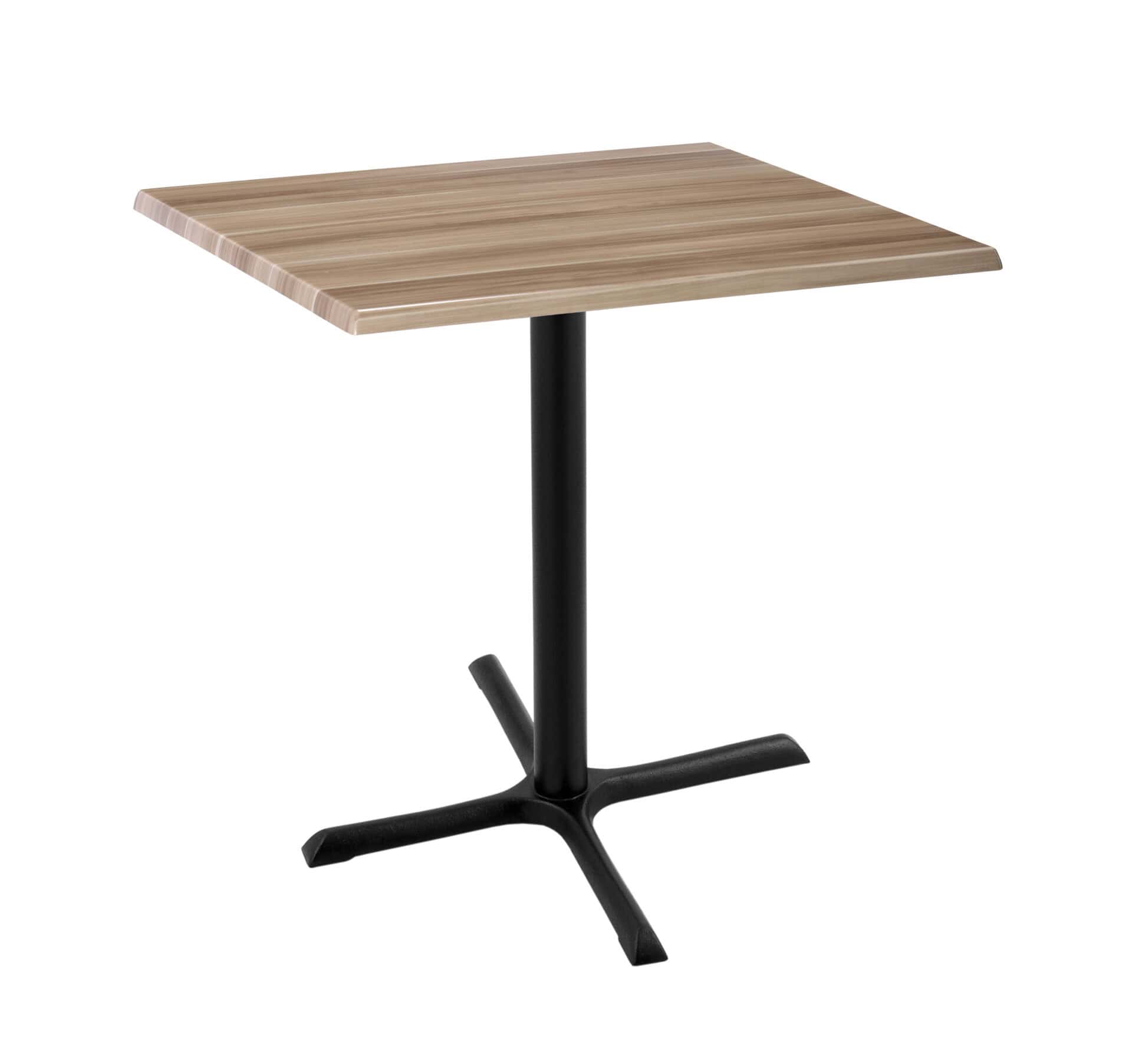 36-Inch Tall Indoor/Outdoor Table with 30 x 30-Inch Diameter Natural Square Top, Black Wrinkle Base, and 30 x 30-Inch Diameter Foot 1 36-Inch Tall Indoor/Outdoor Table with 30 x 30-Inch Diameter Natural Square Top, Black Wrinkle Base, and 30 x 30-Inch Diameter Foot