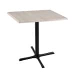 36-Inch Tall Indoor/Outdoor Table with 30 x 30-Inch Diameter White Ash Square Top, Black Wrinkle Base, and 30 x 30-Inch Diameter Foot 6 36-Inch Tall Indoor/Outdoor Table with 30 x 30-Inch Diameter White Ash Square Top, Black Wrinkle Base, and 30 x 30-Inch Diameter Foot
