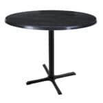 36-Inch Tall Indoor/Outdoor Table with 36-Inch Diameter Black Steel Round Top, Black Wrinkle Base, and 30 x 30-Inch Diameter Foot 6 36-Inch Tall Indoor/Outdoor Table with 36-Inch Diameter Black Steel Round Top, Black Wrinkle Base, and 30 x 30-Inch Diameter Foot