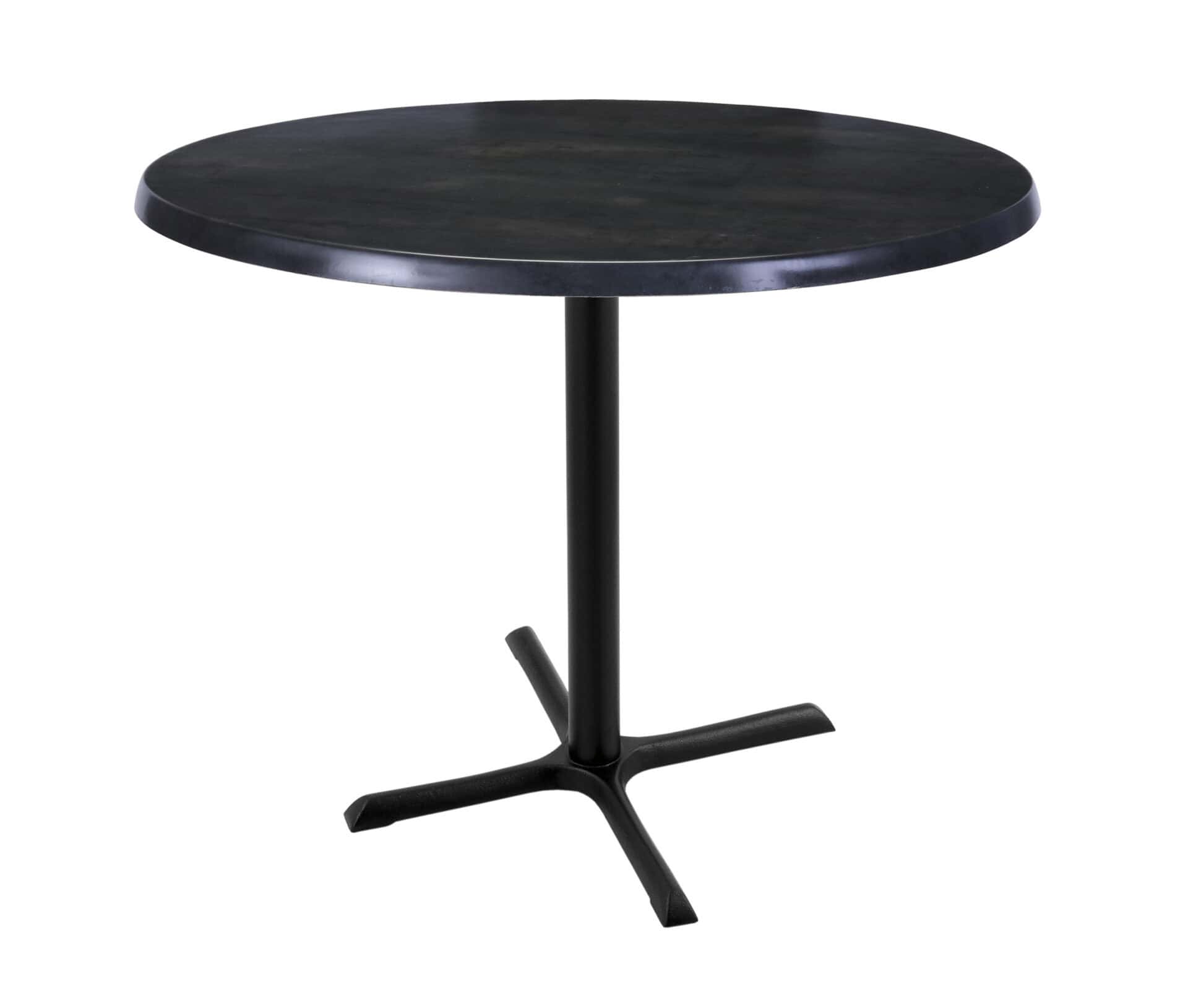 36-Inch Tall Indoor/Outdoor Table with 36-Inch Diameter Black Steel Round Top, Black Wrinkle Base, and 30 x 30-Inch Diameter Foot 1 36-Inch Tall Indoor/Outdoor Table with 36-Inch Diameter Black Steel Round Top, Black Wrinkle Base, and 30 x 30-Inch Diameter Foot