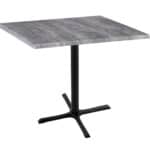 36-Inch Tall Indoor/Outdoor Table with 36 x 36-Inch Diameter Greystone Square Top, Black Wrinkle Base, and 30 x 30-Inch Diameter Foot 6 36-Inch Tall Indoor/Outdoor Table with 36 x 36-Inch Diameter Greystone Square Top, Black Wrinkle Base, and 30 x 30-Inch Diameter Foot