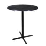 42-Inch Tall Indoor/Outdoor Table with 30-Inch Diameter Black Steel Round Top, Black Wrinkle Base, and 30 x 30-Inch Diameter Foot 6 42-Inch Tall Indoor/Outdoor Table with 30-Inch Diameter Black Steel Round Top, Black Wrinkle Base, and 30 x 30-Inch Diameter Foot