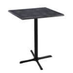 42-Inch Tall Indoor/Outdoor Table with 30 x 30-Inch Diameter Black Steel Square Top, Black Wrinkle Base, and 30 x 30-Inch Diameter Foot 6 42-Inch Tall Indoor/Outdoor Table with 30 x 30-Inch Diameter Black Steel Square Top, Black Wrinkle Base, and 30 x 30-Inch Diameter Foot