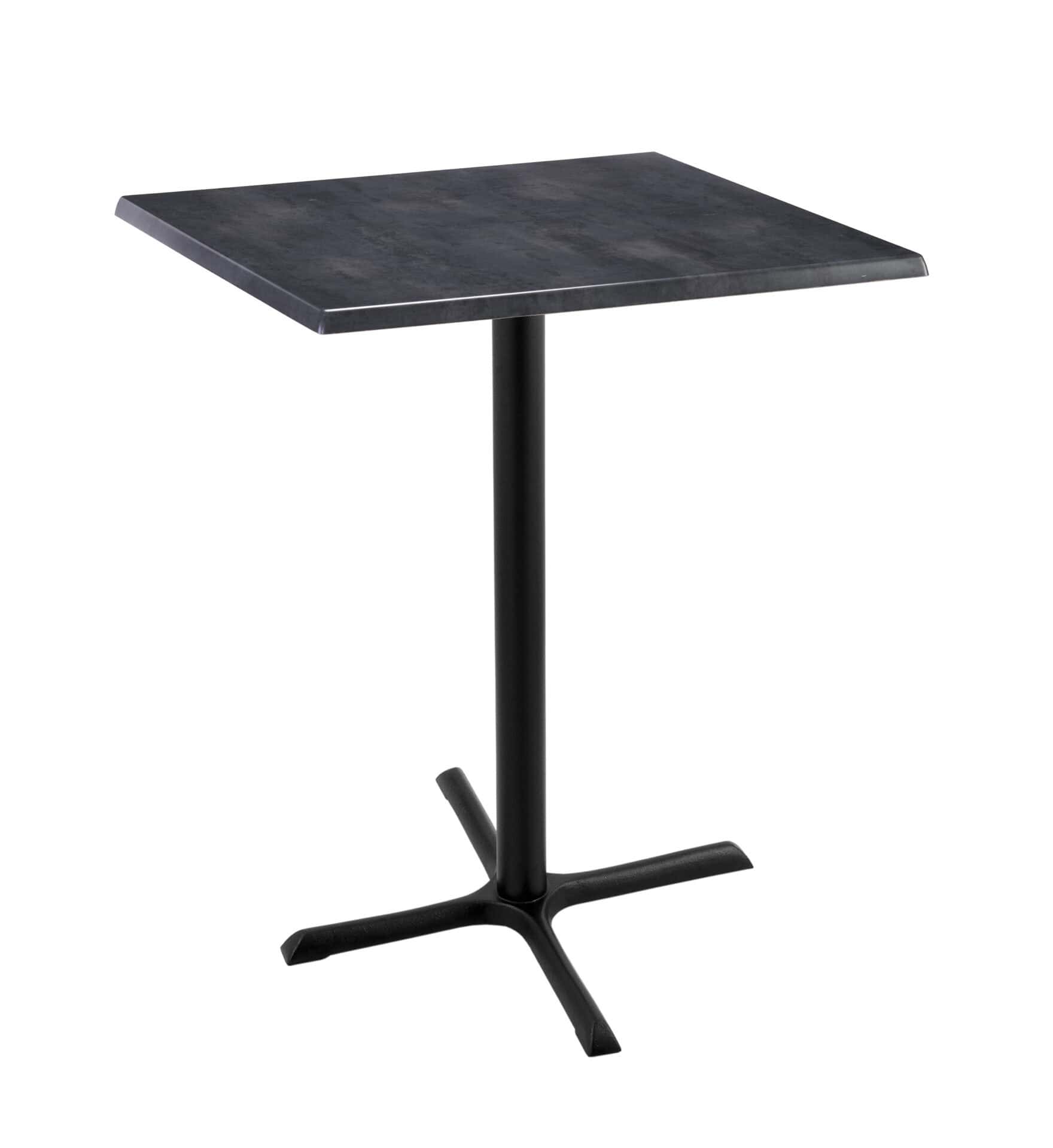 42-Inch Tall Indoor/Outdoor Table with 30 x 30-Inch Diameter Black Steel Square Top, Black Wrinkle Base, and 30 x 30-Inch Diameter Foot 1 42-Inch Tall Indoor/Outdoor Table with 30 x 30-Inch Diameter Black Steel Square Top, Black Wrinkle Base, and 30 x 30-Inch Diameter Foot