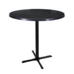 42-Inch Tall Indoor/Outdoor Table with 36-Inch Diameter Black Steel Round Top, Black Wrinkle Base, and 30 x 30-Inch Diameter Foot 6 42-Inch Tall Indoor/Outdoor Table with 36-Inch Diameter Black Steel Round Top, Black Wrinkle Base, and 30 x 30-Inch Diameter Foot