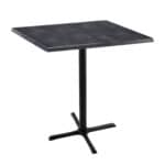 42-Inch Tall Indoor/Outdoor Table with 36 x 36-Inch Diameter Black Steel Square Top, Black Wrinkle Base, and 30 x 30-Inch Diameter Foot 6 42-Inch Tall Indoor/Outdoor Table with 36 x 36-Inch Diameter Black Steel Square Top, Black Wrinkle Base, and 30 x 30-Inch Diameter Foot