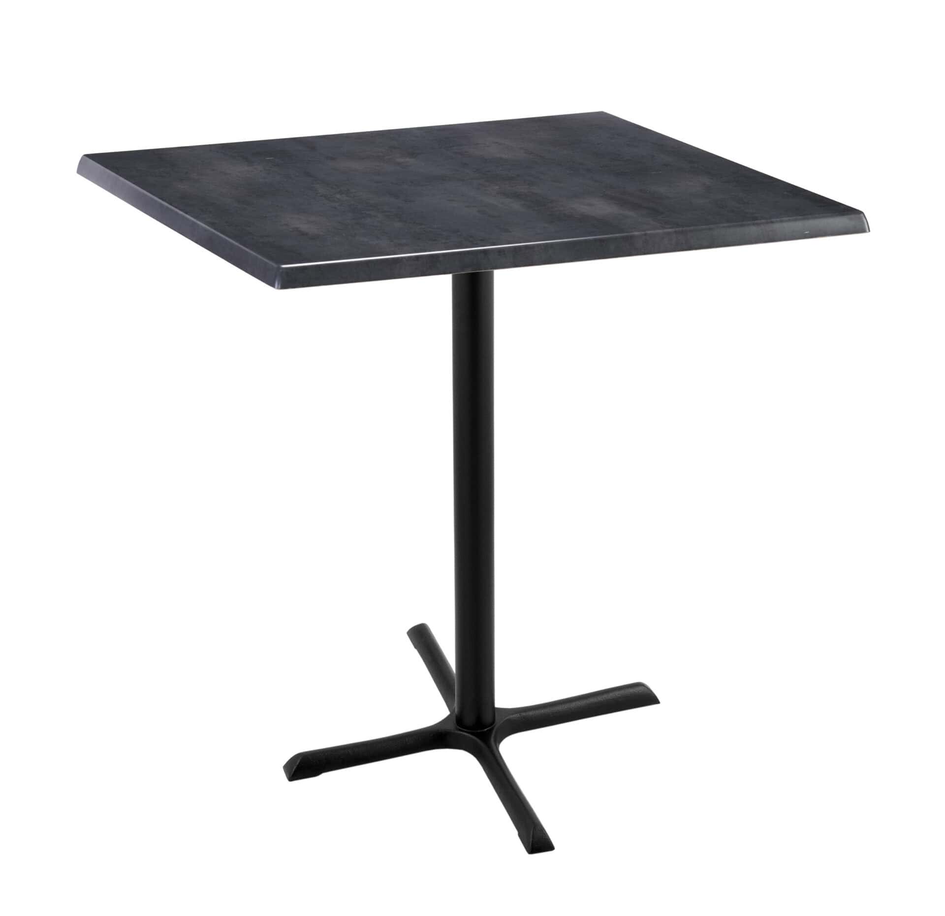 42-Inch Tall Indoor/Outdoor Table with 36 x 36-Inch Diameter Black Steel Square Top, Black Wrinkle Base, and 30 x 30-Inch Diameter Foot 1 42-Inch Tall Indoor/Outdoor Table with 36 x 36-Inch Diameter Black Steel Square Top, Black Wrinkle Base, and 30 x 30-Inch Diameter Foot