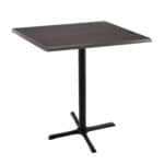 42-Inch Tall Indoor/Outdoor Table with 36 x 36-Inch Diameter Charcoal Square Top, Black Wrinkle Base, and 30 x 30-Inch Diameter Foot 6 42-Inch Tall Indoor/Outdoor Table with 36 x 36-Inch Diameter Charcoal Square Top, Black Wrinkle Base, and 30 x 30-Inch Diameter Foot
