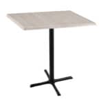 42-Inch Tall Indoor/Outdoor Table with 36 x 36-Inch Diameter White Ash Square Top, Black Wrinkle Base, and 30 x 30-Inch Diameter Foot 6 42-Inch Tall Indoor/Outdoor Table with 36 x 36-Inch Diameter White Ash Square Top, Black Wrinkle Base, and 30 x 30-Inch Diameter Foot