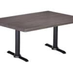 30-Inch Tall Indoor/Outdoor Table with 30 x 48-Inch Diameter Charcoal Rectangle Top, Two Black Wrinkle Bases, and 22-Inch Diameter Foot 6 30-Inch Tall Indoor/Outdoor Table with 30 x 48-Inch Diameter Charcoal Rectangle Top, Two Black Wrinkle Bases, and 22-Inch Diameter Foot