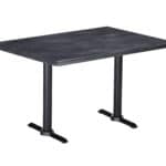 36-Inch Tall Indoor/Outdoor Table with 30 x 48-Inch Diameter Black Steel Rectangle Top, Two Black Wrinkle Bases, and 22-Inch Diameter Foot 6 36-Inch Tall Indoor/Outdoor Table with 30 x 48-Inch Diameter Black Steel Rectangle Top, Two Black Wrinkle Bases, and 22-Inch Diameter Foot