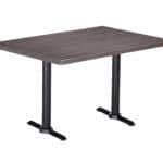 36-Inch Tall Indoor/Outdoor Table with 30 x 48-Inch Diameter Charcoal Rectangle Top, Two Black Wrinkle Bases, and 22-Inch Diameter Foot 6 36-Inch Tall Indoor/Outdoor Table with 30 x 48-Inch Diameter Charcoal Rectangle Top, Two Black Wrinkle Bases, and 22-Inch Diameter Foot