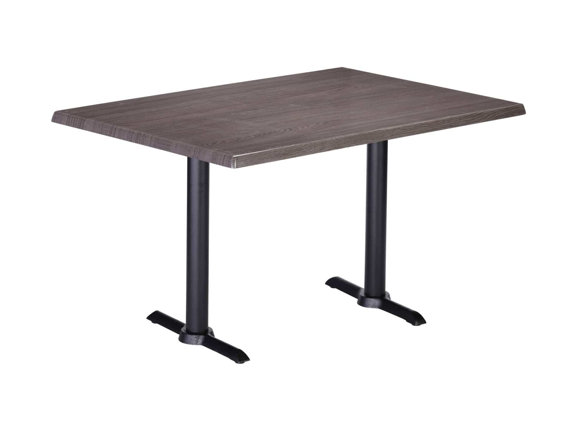 36-Inch Tall Indoor/Outdoor Table with 30 x 48-Inch Diameter Charcoal Rectangle Top, Two Black Wrinkle Bases, and 22-Inch Diameter Foot 1 36-Inch Tall Indoor/Outdoor Table with 30 x 48-Inch Diameter Charcoal Rectangle Top, Two Black Wrinkle Bases, and 22-Inch Diameter Foot