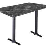 36-Inch Tall Indoor/Outdoor Table with 32 x 48-Inch Diameter Black Marble Rectangle Top, Two Black Wrinkle Bases, and 22-Inch Diameter Foot 6 36-Inch Tall Indoor/Outdoor Table with 32 x 48-Inch Diameter Black Marble Rectangle Top, Two Black Wrinkle Bases, and 22-Inch Diameter Foot