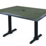 30-Inch Tall Indoor/Outdoor Table with 30 x 48-Inch Diameter Charcoal Rectangle Top with Umbrella Hole, Two Black Wrinkle Bases, and 22-Inch Diameter Foot 6 30-Inch Tall Indoor/Outdoor Table with 30 x 48-Inch Diameter Charcoal Rectangle Top with Umbrella Hole, Two Black Wrinkle Bases, and 22-Inch Diameter Foot