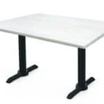 30-Inch Tall Indoor/Outdoor Table with 30 x 48-Inch Diameter White Ash Rectangle Top, Two Black Wrinkle Bases, and 22-Inch Diameter Foot 6 30-Inch Tall Indoor/Outdoor Table with 30 x 48-Inch Diameter White Ash Rectangle Top, Two Black Wrinkle Bases, and 22-Inch Diameter Foot