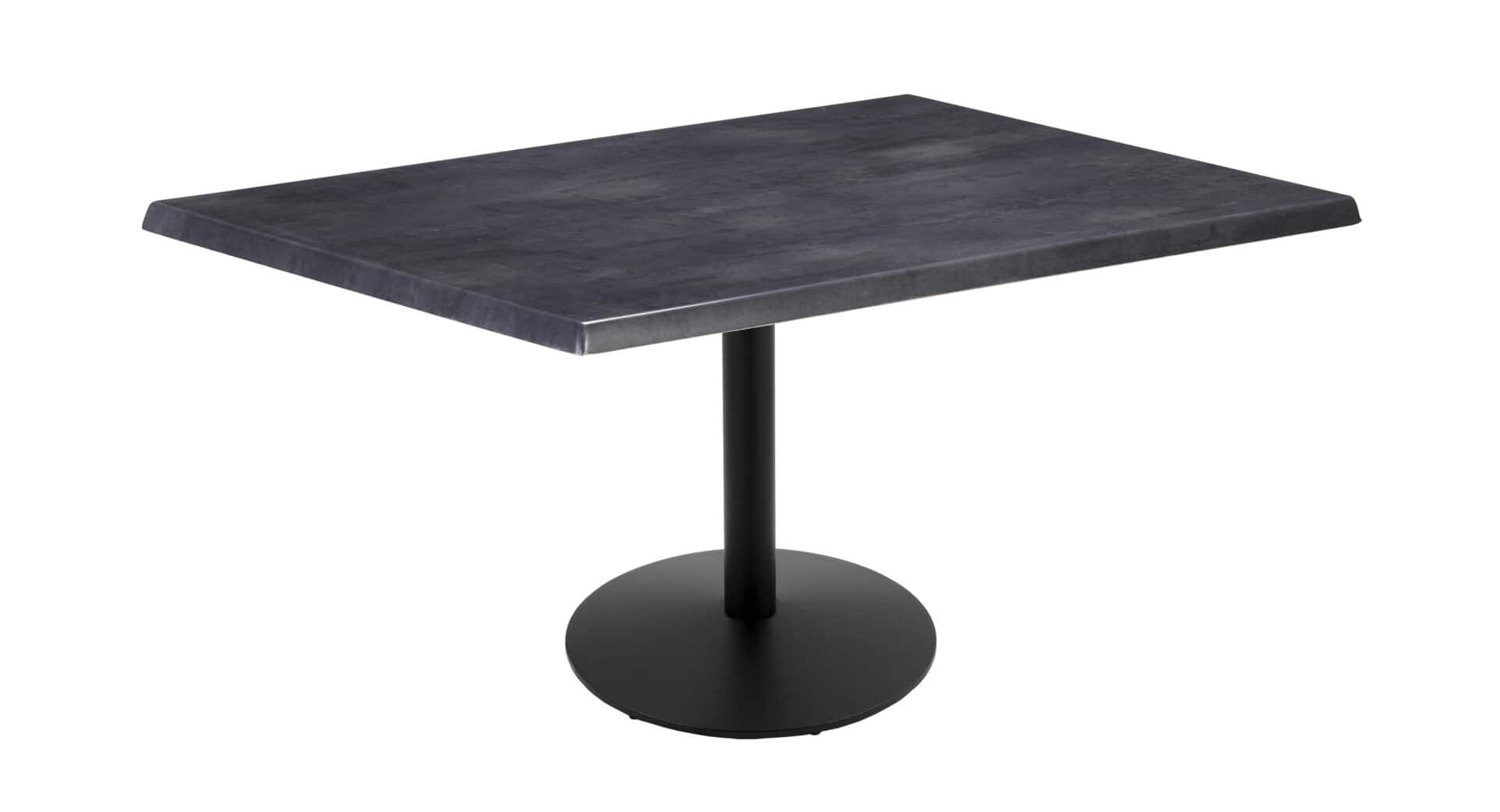 30-Inch Tall Indoor/Outdoor Table with 30 x 48-Inch Diameter Black Steel Rectangle Top, Black Wrinkle Base, and 22-Inch Diameter Foot 1 30-Inch Tall Indoor/Outdoor Table with 30 x 48-Inch Diameter Black Steel Rectangle Top, Black Wrinkle Base, and 22-Inch Diameter Foot