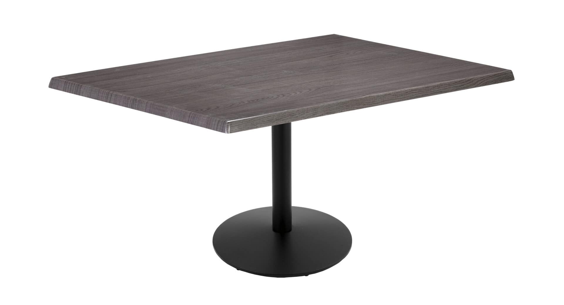 30-Inch Tall Indoor/Outdoor Table with 30 x 48-Inch Diameter Charcoal Rectangle Top, Black Wrinkle Base, and 22-Inch Diameter Foot 1 30-Inch Tall Indoor/Outdoor Table with 30 x 48-Inch Diameter Charcoal Rectangle Top, Black Wrinkle Base, and 22-Inch Diameter Foot