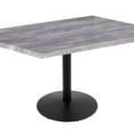 30-Inch Tall Indoor/Outdoor Table with 30 x 48-Inch Diameter Greystone Rectangle Top, Black Wrinkle Base, and 22-Inch Diameter Foot 6 30-Inch Tall Indoor/Outdoor Table with 30 x 48-Inch Diameter Greystone Rectangle Top, Black Wrinkle Base, and 22-Inch Diameter Foot