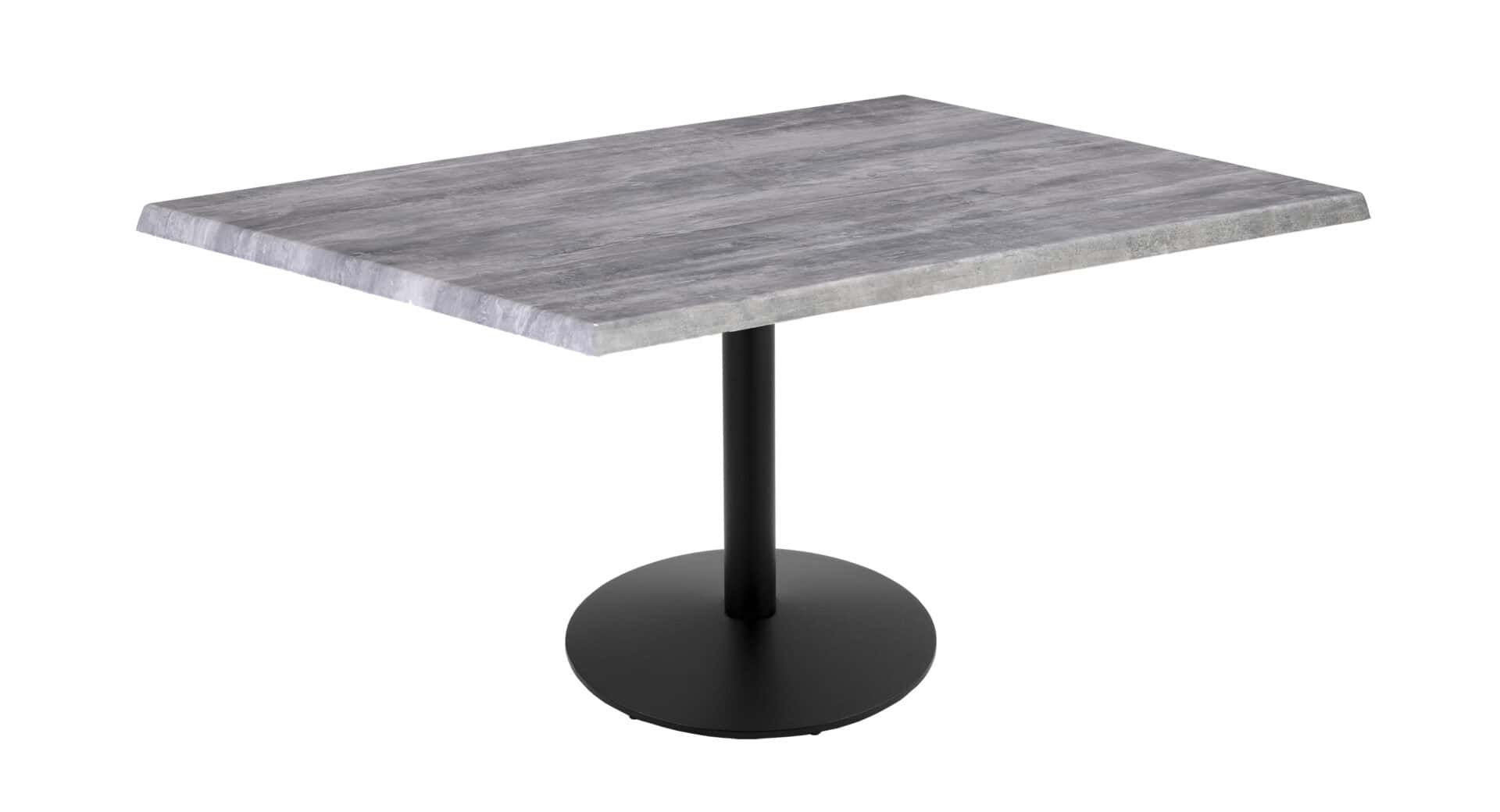 30-Inch Tall Indoor/Outdoor Table with 30 x 48-Inch Diameter Greystone Rectangle Top, Black Wrinkle Base, and 22-Inch Diameter Foot 1 30-Inch Tall Indoor/Outdoor Table with 30 x 48-Inch Diameter Greystone Rectangle Top, Black Wrinkle Base, and 22-Inch Diameter Foot