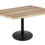30-Inch Tall Indoor/Outdoor Table with 30 x 48-Inch Diameter Natural Rectangle Top, Black Wrinkle Base, and 22-Inch Diameter Foot 6 30-Inch Tall Indoor/Outdoor Table with 30 x 48-Inch Diameter Natural Rectangle Top, Black Wrinkle Base, and 22-Inch Diameter Foot