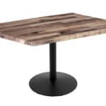 30-Inch Tall Indoor/Outdoor Table with 30 x 48-Inch Diameter Rustic Rectangle Top, Black Wrinkle Base, and 22-Inch Diameter Foot 6 30-Inch Tall Indoor/Outdoor Table with 30 x 48-Inch Diameter Rustic Rectangle Top, Black Wrinkle Base, and 22-Inch Diameter Foot