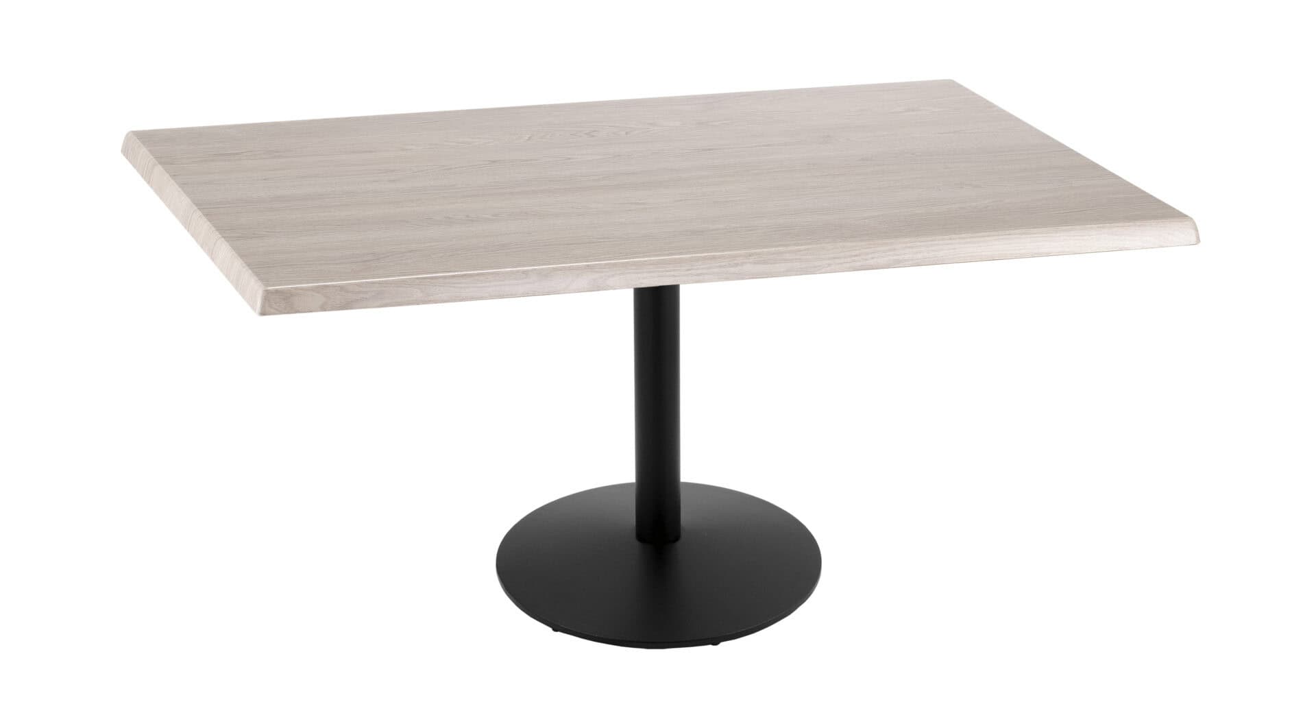 30-Inch Tall Indoor/Outdoor Table with 30 x 48-Inch Diameter White Ash Rectangle Top, Black Wrinkle Base, and 22-Inch Diameter Foot 1 30-Inch Tall Indoor/Outdoor Table with 30 x 48-Inch Diameter White Ash Rectangle Top, Black Wrinkle Base, and 22-Inch Diameter Foot