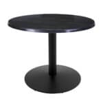 30-Inch Tall Indoor/Outdoor Table with 30-Inch Diameter Black Steel Round Top, Black Wrinkle Base, and 22-Inch Diameter Foot 6 30-Inch Tall Indoor/Outdoor Table with 30-Inch Diameter Black Steel Round Top, Black Wrinkle Base, and 22-Inch Diameter Foot