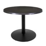 30-Inch Tall Indoor/Outdoor Table with 30-Inch Diameter Charcoal Round Top, Black Wrinkle Base, and 22-Inch Diameter Foot 6 30-Inch Tall Indoor/Outdoor Table with 30-Inch Diameter Charcoal Round Top, Black Wrinkle Base, and 22-Inch Diameter Foot