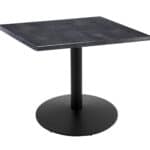30-Inch Tall Indoor/Outdoor Table with 30 x 30-Inch Diameter Black Steel Square Top, Black Wrinkle Base, and 22-Inch Diameter Foot 6 30-Inch Tall Indoor/Outdoor Table with 30 x 30-Inch Diameter Black Steel Square Top, Black Wrinkle Base, and 22-Inch Diameter Foot