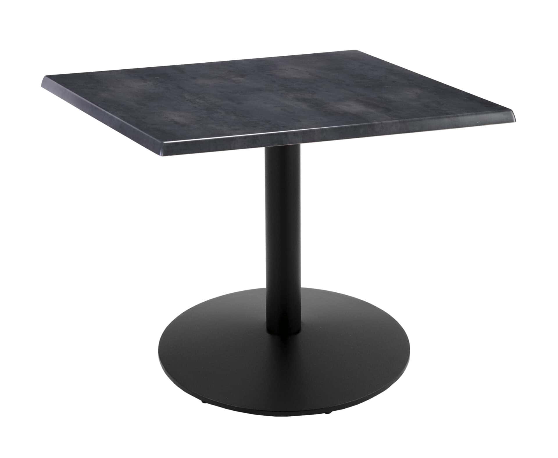30-Inch Tall Indoor/Outdoor Table with 30 x 30-Inch Diameter Black Steel Square Top, Black Wrinkle Base, and 22-Inch Diameter Foot 1 30-Inch Tall Indoor/Outdoor Table with 30 x 30-Inch Diameter Black Steel Square Top, Black Wrinkle Base, and 22-Inch Diameter Foot