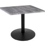 30-Inch Tall Indoor/Outdoor Table with 30 x 30-Inch Diameter Greystone Square Top, Black Wrinkle Base, and 22-Inch Diameter Foot 6 30-Inch Tall Indoor/Outdoor Table with 30 x 30-Inch Diameter Greystone Square Top, Black Wrinkle Base, and 22-Inch Diameter Foot