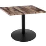 30-Inch Tall Indoor/Outdoor Table with 30 x 30-Inch Diameter Rustic Square Top, Black Wrinkle Base, and 22-Inch Diameter Foot 6 30-Inch Tall Indoor/Outdoor Table with 30 x 30-Inch Diameter Rustic Square Top, Black Wrinkle Base, and 22-Inch Diameter Foot