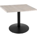 30-Inch Tall Indoor/Outdoor Table with 30 x 30-Inch Diameter White Ash Square Top, Black Wrinkle Base, and 22-Inch Diameter Foot 6 30-Inch Tall Indoor/Outdoor Table with 30 x 30-Inch Diameter White Ash Square Top, Black Wrinkle Base, and 22-Inch Diameter Foot